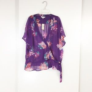 AMERICAN EAGLE OUTFITTERS | Wrap Peplum Blouse XXL